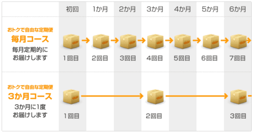 定期コース種類