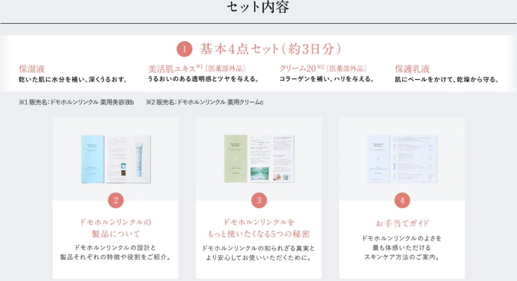 ドモホルンリンクル無料お試しセット
