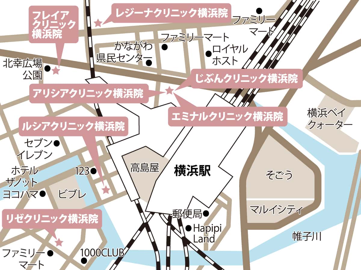 神奈川のクリニックの地図