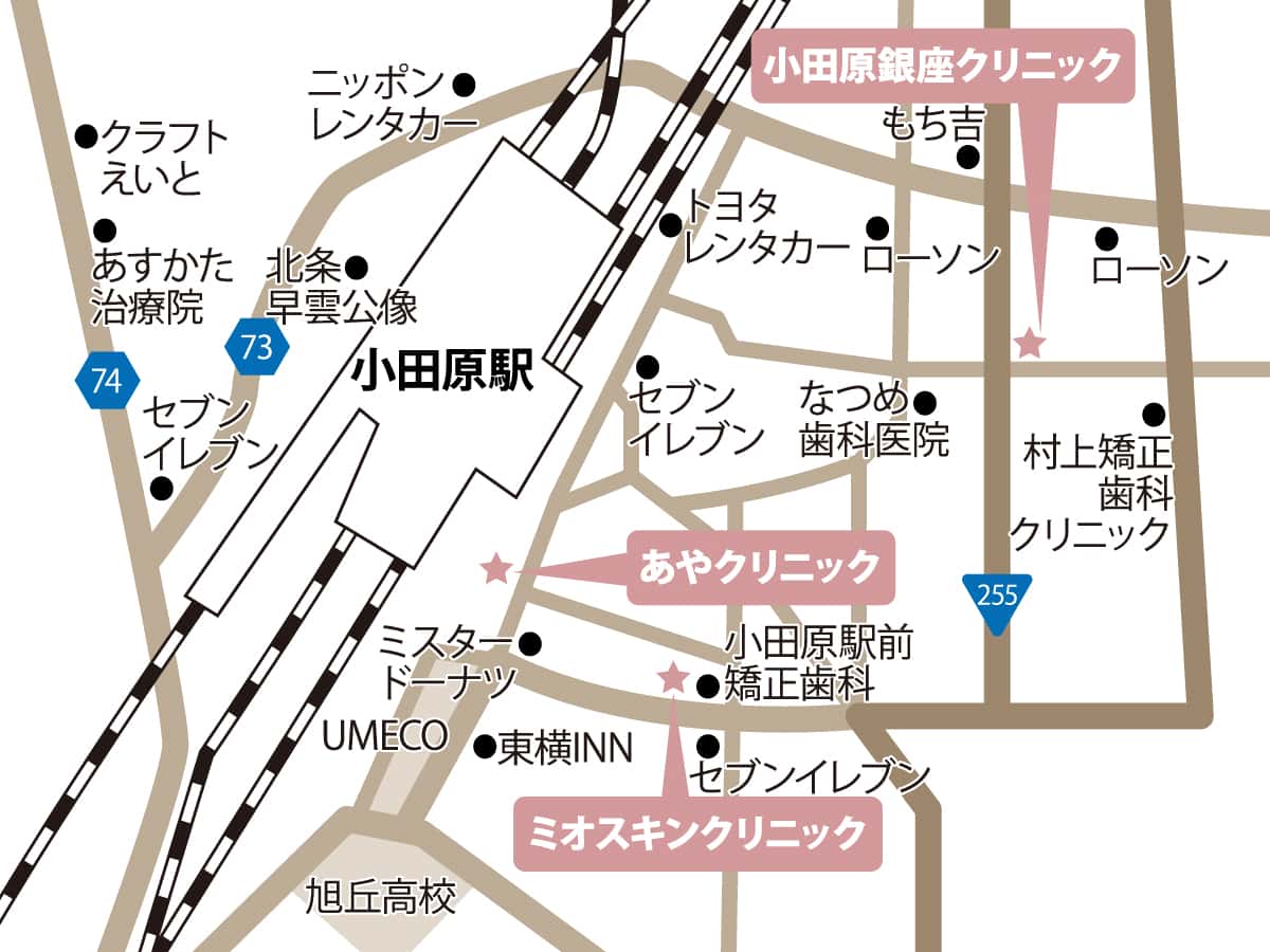 小田原のクリニックの地図