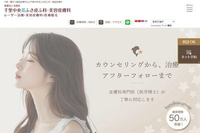 はなふさ皮膚科の外観